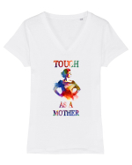 cu afectiune de Ziua Mamei - Tough as a mother Tricou mânecă scurtă guler V Damă Evoker