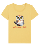 cu afectiune de Ziua Mamei - Wife mom boss Tricou mânecă scurtă guler larg fitted Damă Expresser