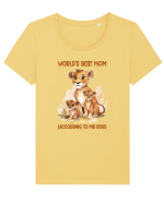 cu afectiune de Ziua Mamei - Worlds best mom Tricou mânecă scurtă guler larg fitted Damă Expresser