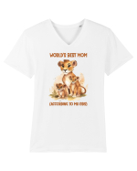 cu afectiune de Ziua Mamei - Worlds best mom Tricou mânecă scurtă guler V Bărbat Presenter