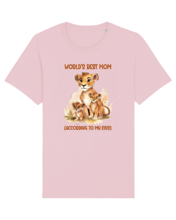 cu afectiune de Ziua Mamei - Worlds best mom Cotton Pink