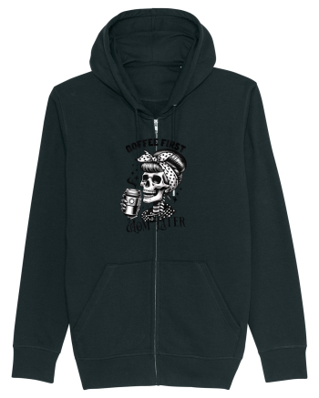 Moda rebelă pt mame moderne - Coffee first mom later Black