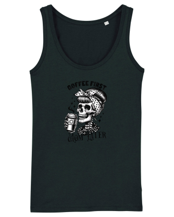 Moda rebelă pt mame moderne - Coffee first mom later Black