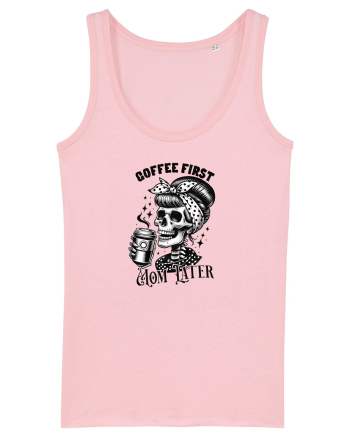 Moda rebelă pt mame moderne - Coffee first mom later Cotton Pink