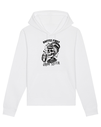Moda rebelă pt mame moderne - Coffee first mom later White