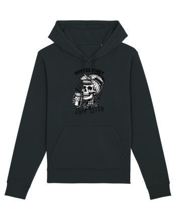 Moda rebelă pt mame moderne - Coffee first mom later Black