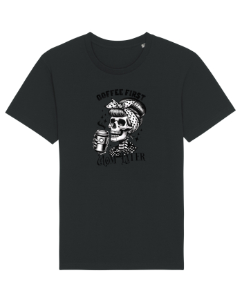 Moda rebelă pt mame moderne - Coffee first mom later Black