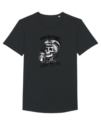 Moda rebelă pt mame moderne - Coffee first mom later Black