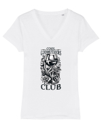 Moda rebelă pt mame moderne - Cool godmothers club Tricou mânecă scurtă guler V Damă Evoker