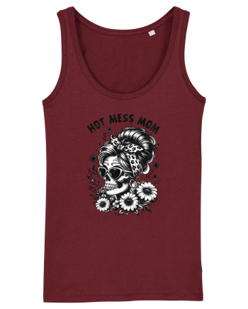Moda rebelă pt mame moderne - Hot mess mom Burgundy