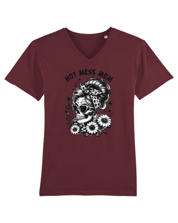 Moda rebelă pt mame moderne - Hot mess mom Burgundy