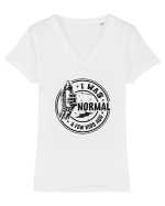 Moda rebelă pt mame moderne - I was normal a few kids ago Tricou mânecă scurtă guler V Damă Evoker