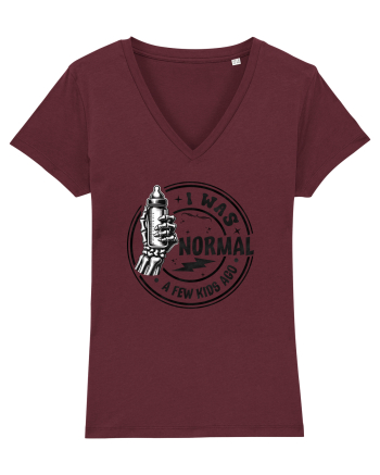 Moda rebelă pt mame moderne - I was normal a few kids ago Burgundy