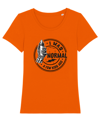 Moda rebelă pt mame moderne - I was normal a few kids ago Bright Orange