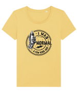 Moda rebelă pt mame moderne - I was normal a few kids ago Tricou mânecă scurtă guler larg fitted Damă Expresser