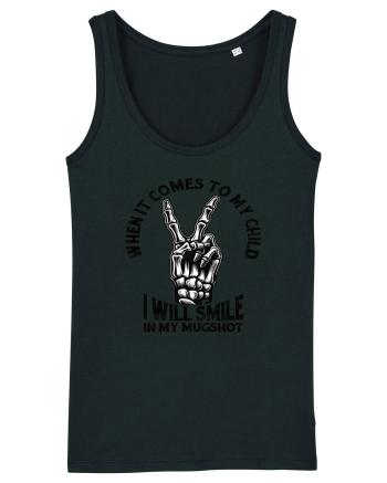 Moda rebelă pt mame moderne - I will smile in my mugshot Black