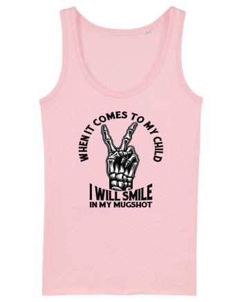 Moda rebelă pt mame moderne - I will smile in my mugshot Cotton Pink