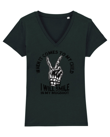 Moda rebelă pt mame moderne - I will smile in my mugshot Black