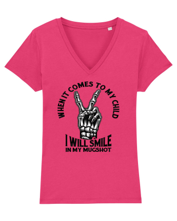 Moda rebelă pt mame moderne - I will smile in my mugshot Raspberry