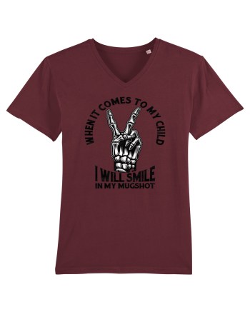 Moda rebelă pt mame moderne - I will smile in my mugshot Burgundy