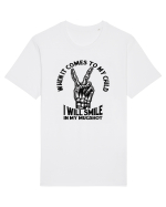 Moda rebelă pt mame moderne - I will smile in my mugshot Tricou mânecă scurtă Unisex Rocker