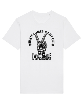 Moda rebelă pt mame moderne - I will smile in my mugshot White