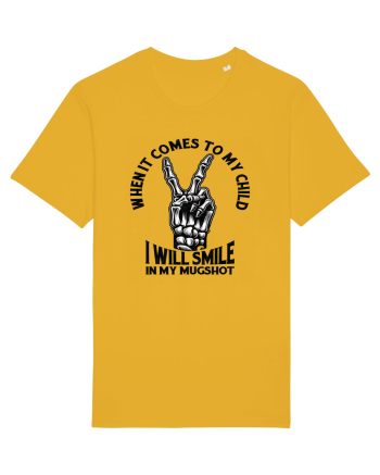 Moda rebelă pt mame moderne - I will smile in my mugshot Spectra Yellow