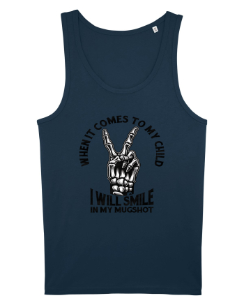 Moda rebelă pt mame moderne - I will smile in my mugshot Navy