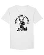 Moda rebelă pt mame moderne - I will smile in my mugshot Tricou mânecă scurtă guler larg Bărbat Skater