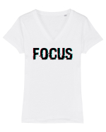 Focus Tricou mânecă scurtă guler V Damă Evoker