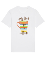 Iubesc cafeaua în sange Tricou mânecă scurtă Unisex Rocker