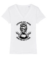 Moda rebelă pt mame moderne - Loosing my mind one kid at a time Tricou mânecă scurtă guler V Damă Evoker