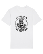 Moda rebelă pt mame moderne - May your coffee be stronger than your toddler Tricou mânecă scurtă Unisex Rocker