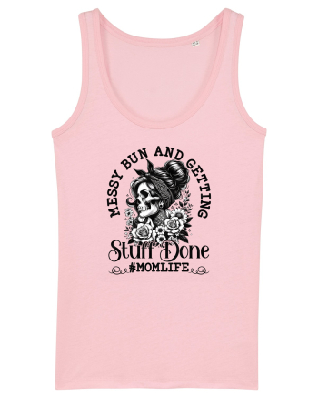 Moda rebelă pt mame moderne - Messy bun and getting stuff done Cotton Pink