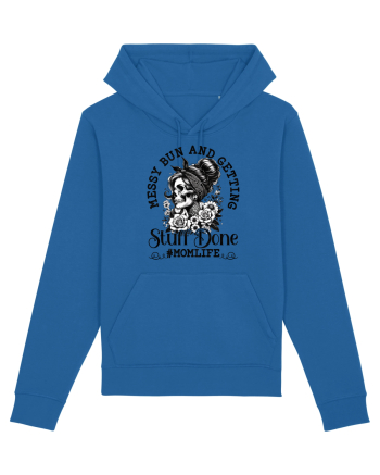 Moda rebelă pt mame moderne - Messy bun and getting stuff done Royal Blue