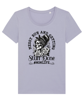 Moda rebelă pt mame moderne - Messy bun and getting stuff done Lavender
