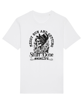 Moda rebelă pt mame moderne - Messy bun and getting stuff done White