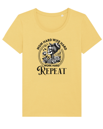 Moda rebelă pt mame moderne - Mom hard wife hard work hard repeat Jojoba