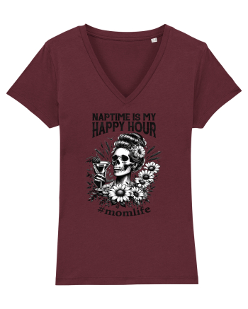 Moda rebelă pt mame moderne - Naptime is my happy hour Burgundy