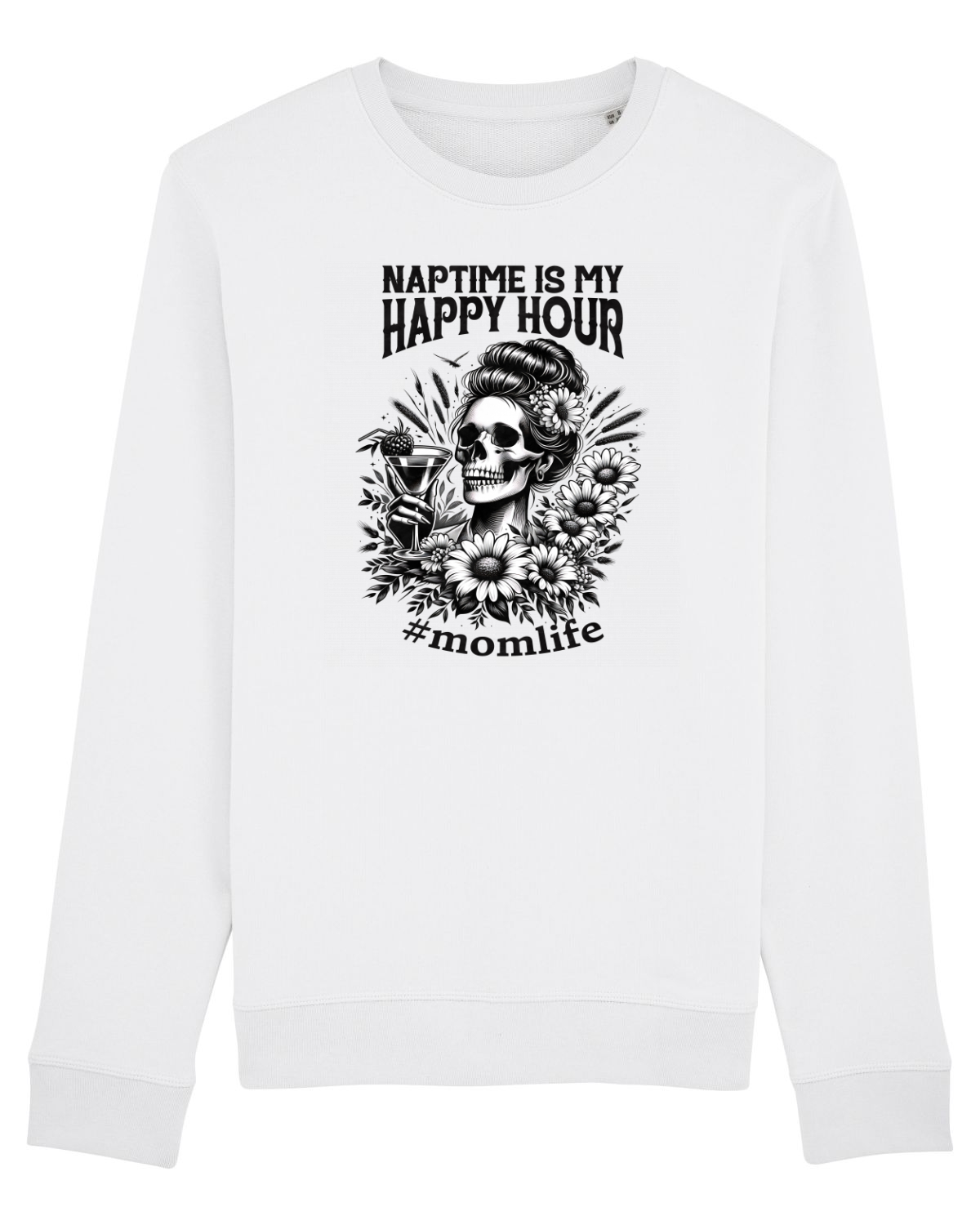 Bluză mânecă lungă Unisex Rise White