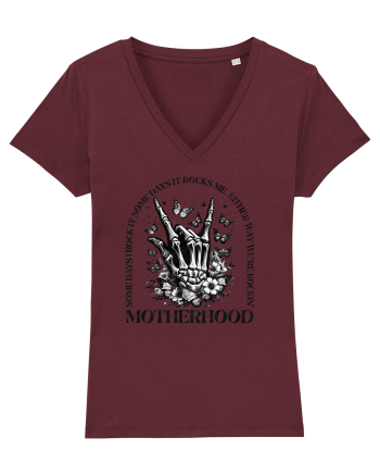 Moda rebelă pt mame moderne - Rockin motherhood Burgundy