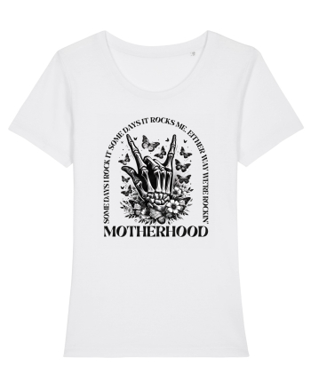 Moda rebelă pt mame moderne - Rockin motherhood White