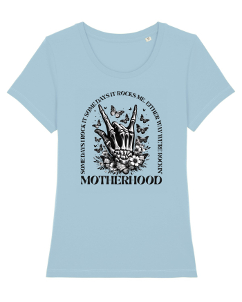 Moda rebelă pt mame moderne - Rockin motherhood Sky Blue