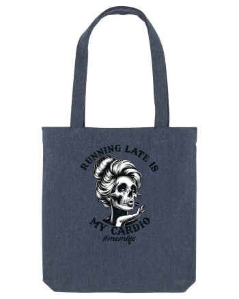 Moda rebelă pt mame moderne - Running late is my cardio Midnight Blue