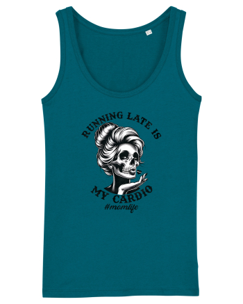 Moda rebelă pt mame moderne - Running late is my cardio Ocean Depth