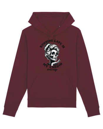 Moda rebelă pt mame moderne - Running late is my cardio Burgundy