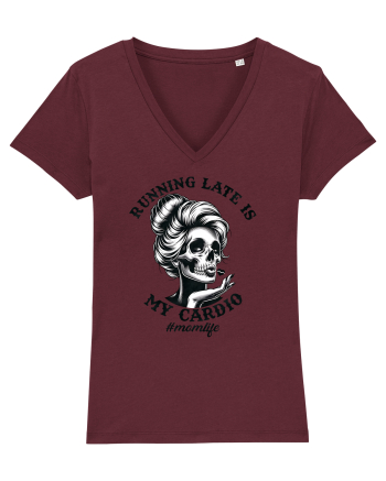 Moda rebelă pt mame moderne - Running late is my cardio Burgundy