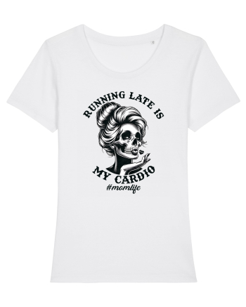 Moda rebelă pt mame moderne - Running late is my cardio White