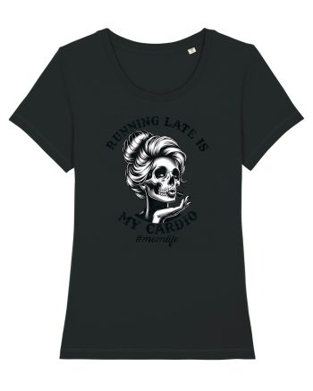 Moda rebelă pt mame moderne - Running late is my cardio Black