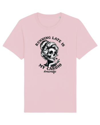 Moda rebelă pt mame moderne - Running late is my cardio Cotton Pink
